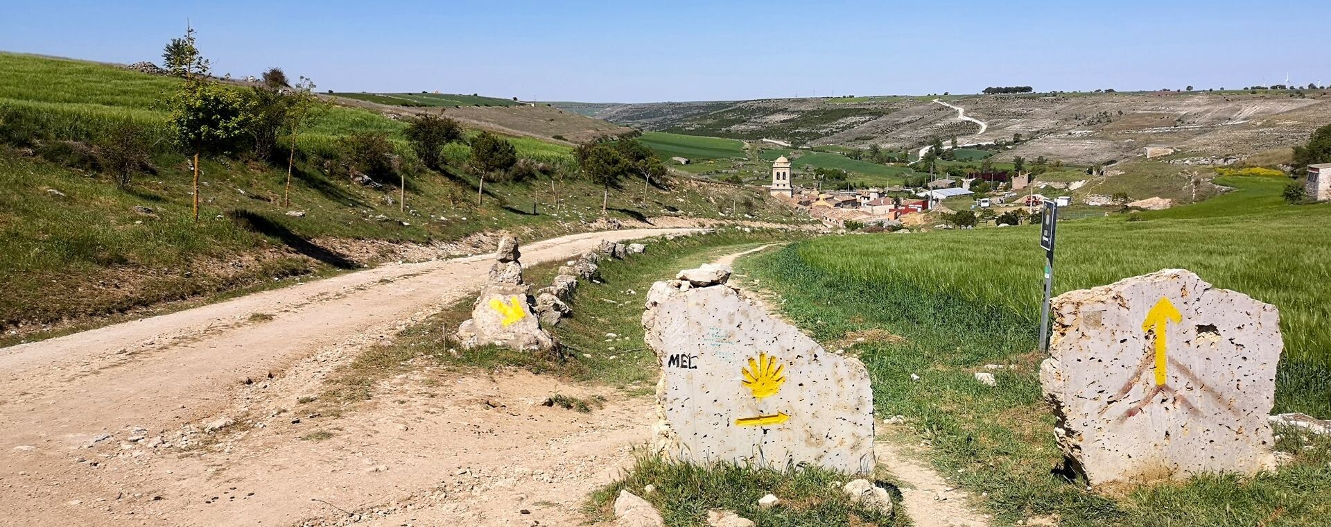 Camino Santiago Arrive Hontanas - Espagne