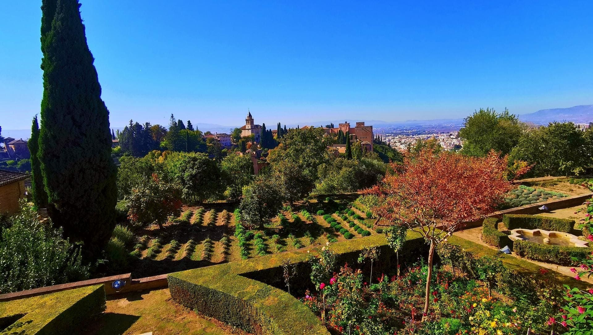 © David Praire Jardins du Generalife et vue sur Grenade - Andalousie, Espagne