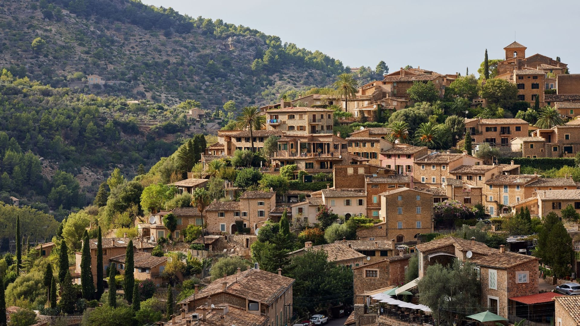 Village perché de Deià à flanc de montagne - Serra de Tramuntana - Majorque - Espagne