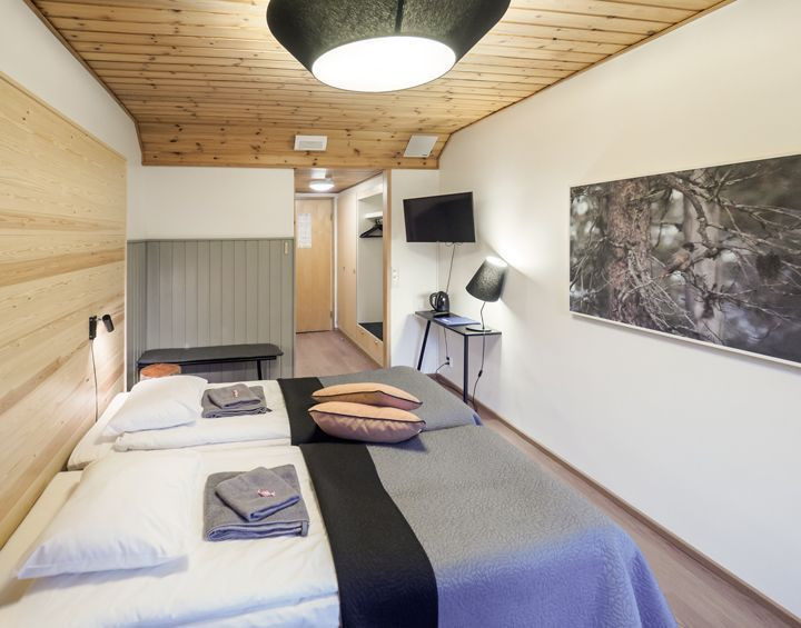 Habitación doble del hotel de Kiilopää